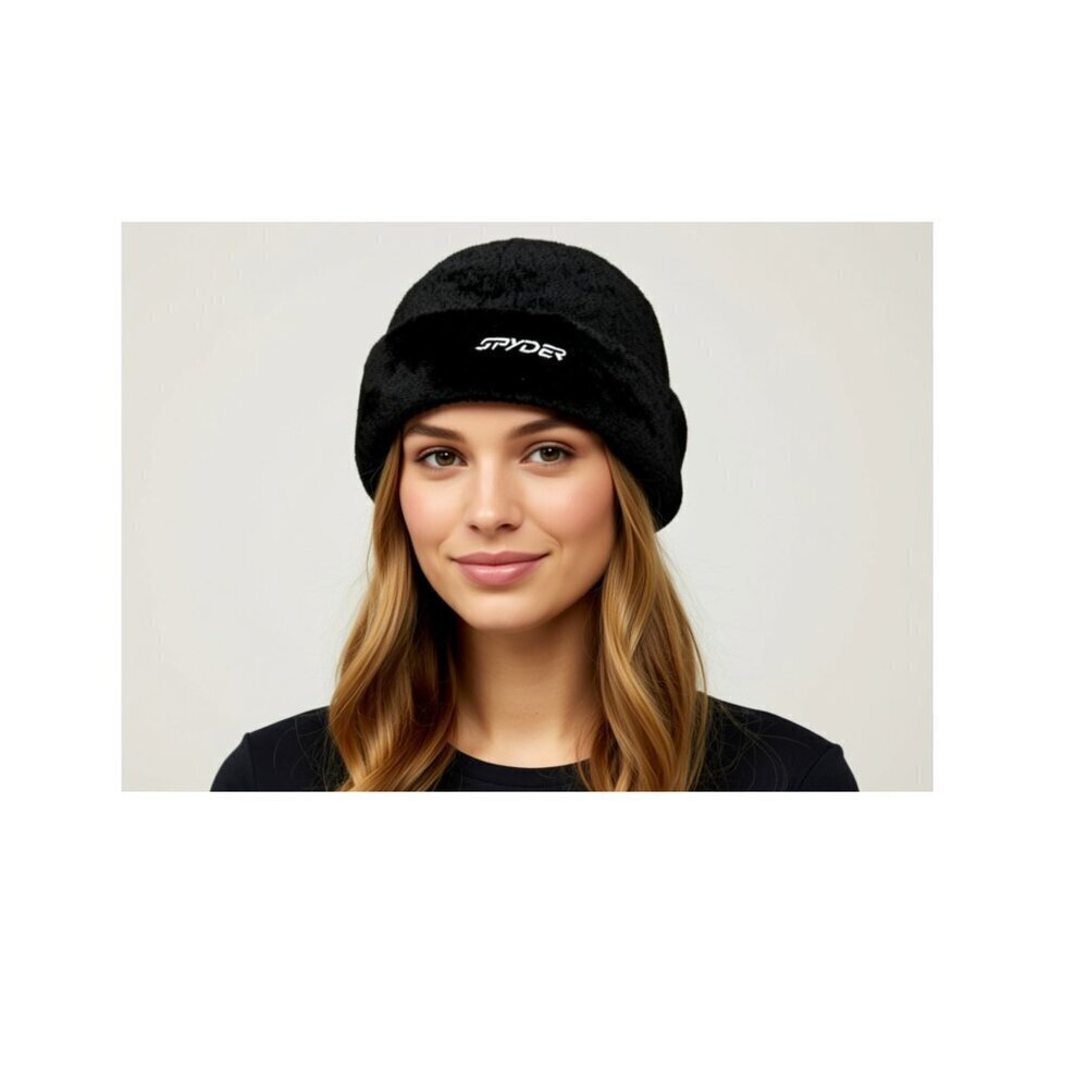 Spyder Woman's cable knit beanie hat - black (B40)